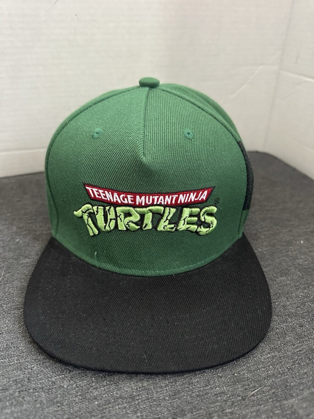 Teenage Mutant Ninja Turtles TMNT Green Black Snapback Hat Flat Bill Pizza